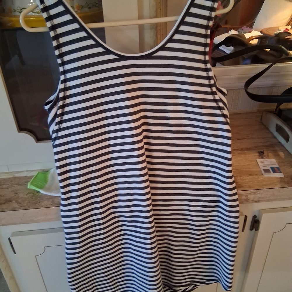 Livi Active Black and White Striped  Dress
